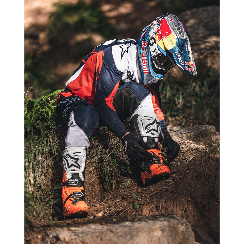 Bottes moto Alpinestars Tech 10 Enduro fluo orange-noir-blanc