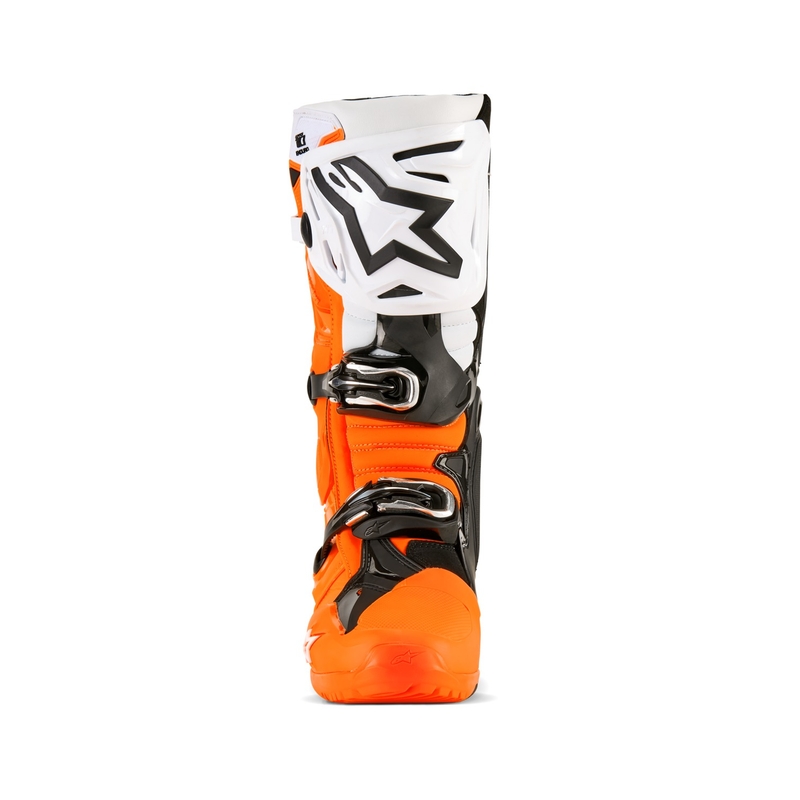 Bottes moto Alpinestars Tech 10 Enduro fluo orange-noir-blanc