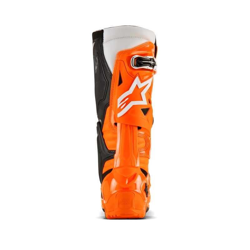Bottes moto Alpinestars Tech 10 Enduro fluo orange-noir-blanc