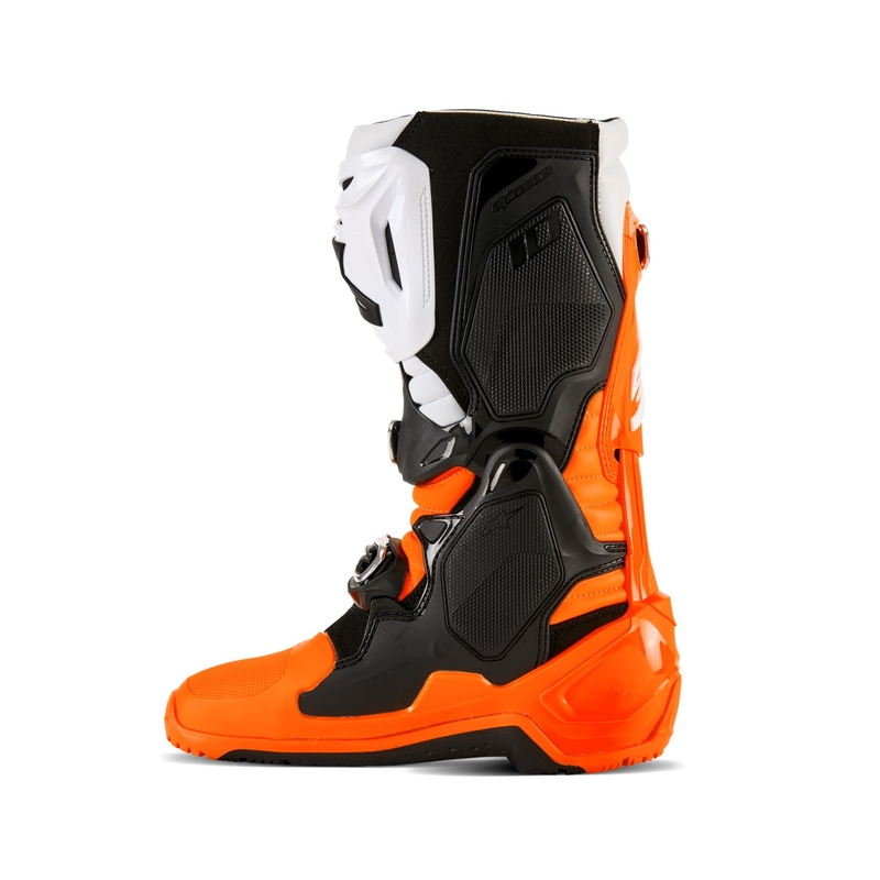 Bottes moto Alpinestars Tech 10 Enduro fluo orange-noir-blanc