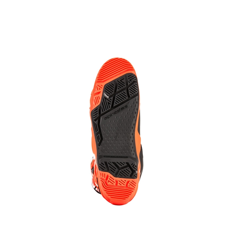 Bottes moto Alpinestars Tech 10 Enduro fluo orange-noir-blanc