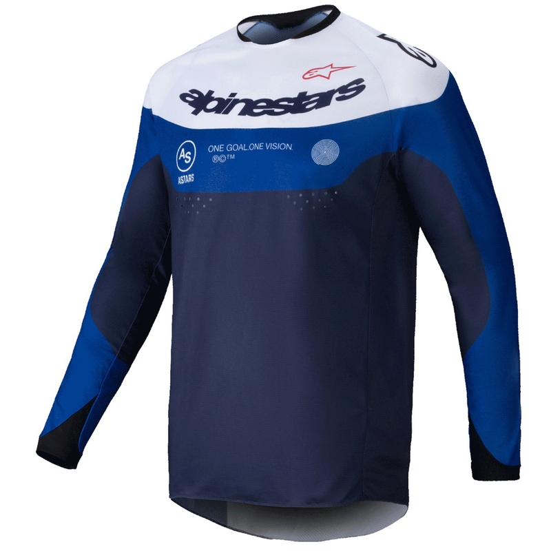 Maillot motocross Alpinestars PRO-Dura bleu-blanc
