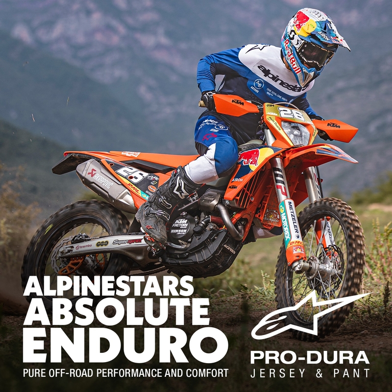 Pantalon motocross Alpinestars PRO-Dura bleu-blanc