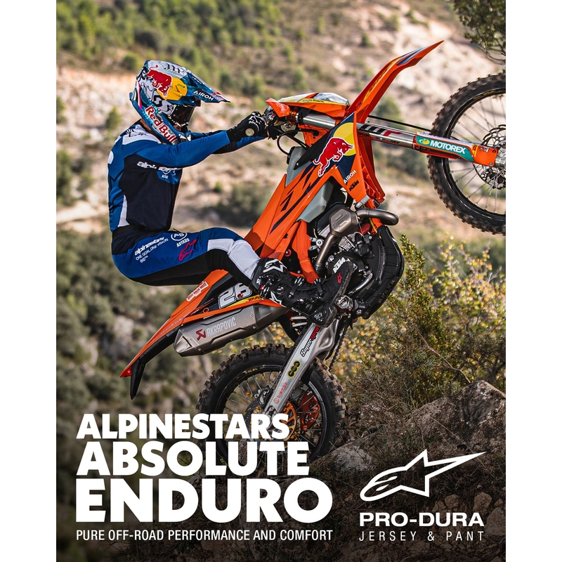 Pantalon motocross Alpinestars PRO-Dura bleu-blanc