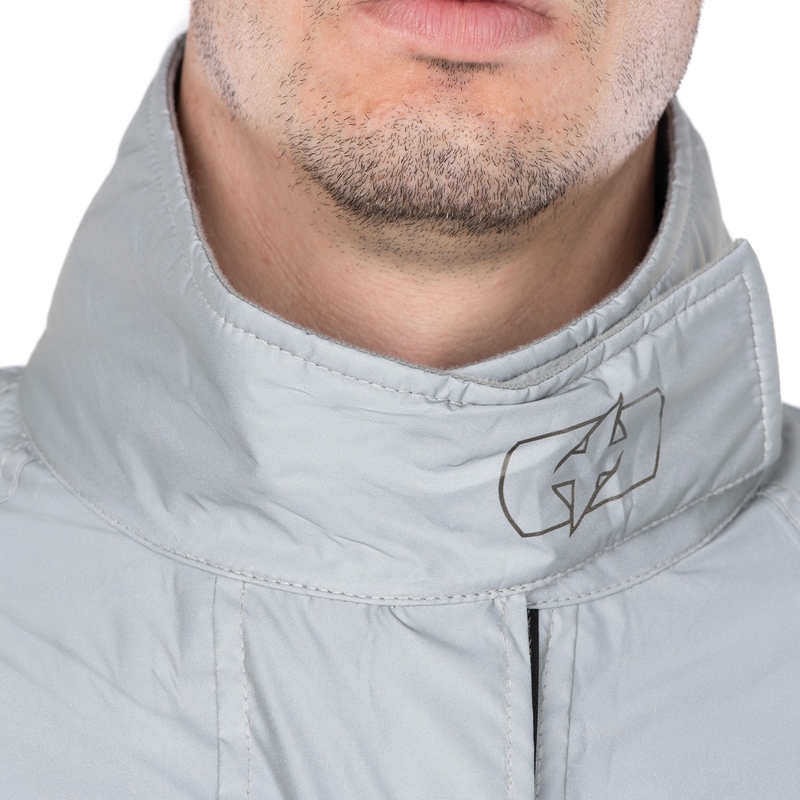 Veste imperméable Oxford Rain Seal réfléchissante gris