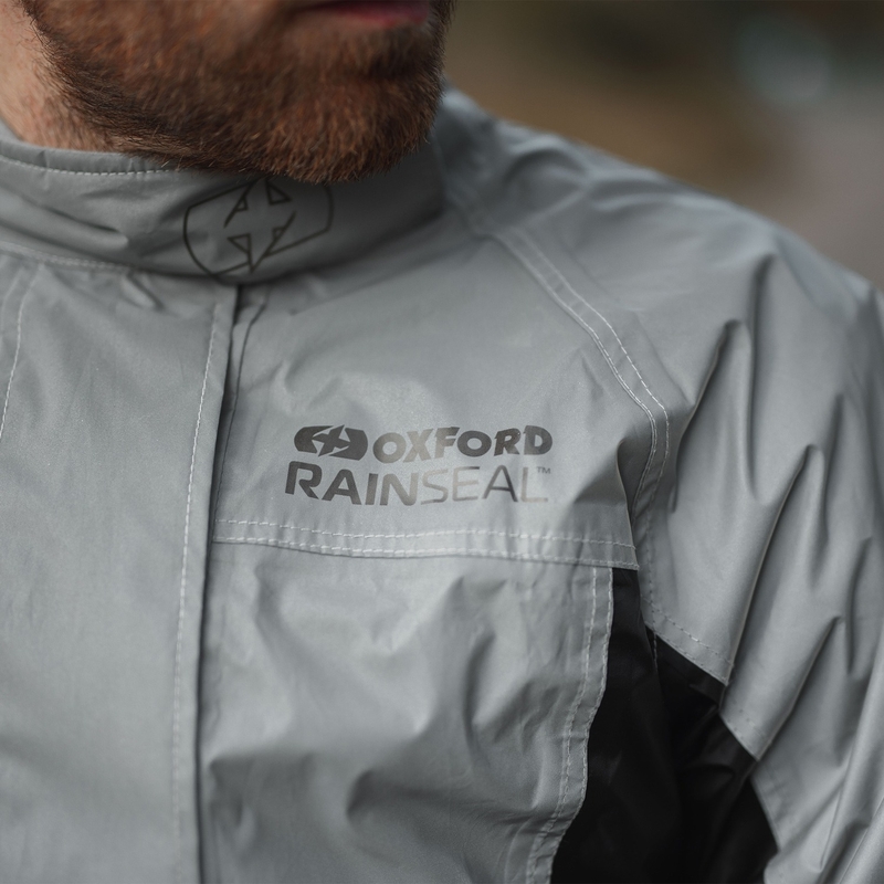 Veste imperméable Oxford Rain Seal réfléchissante gris