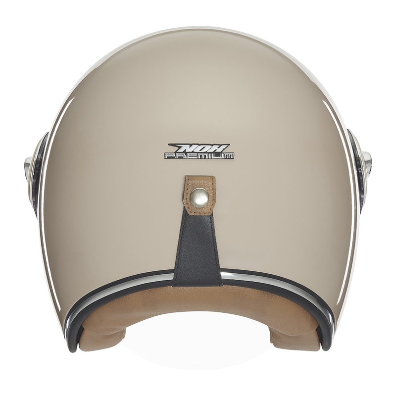 Casque moto ouvert Nox Premium Heritage beige
