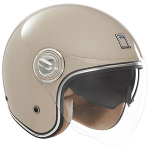 Casque moto ouvert Nox Premium Heritage beige