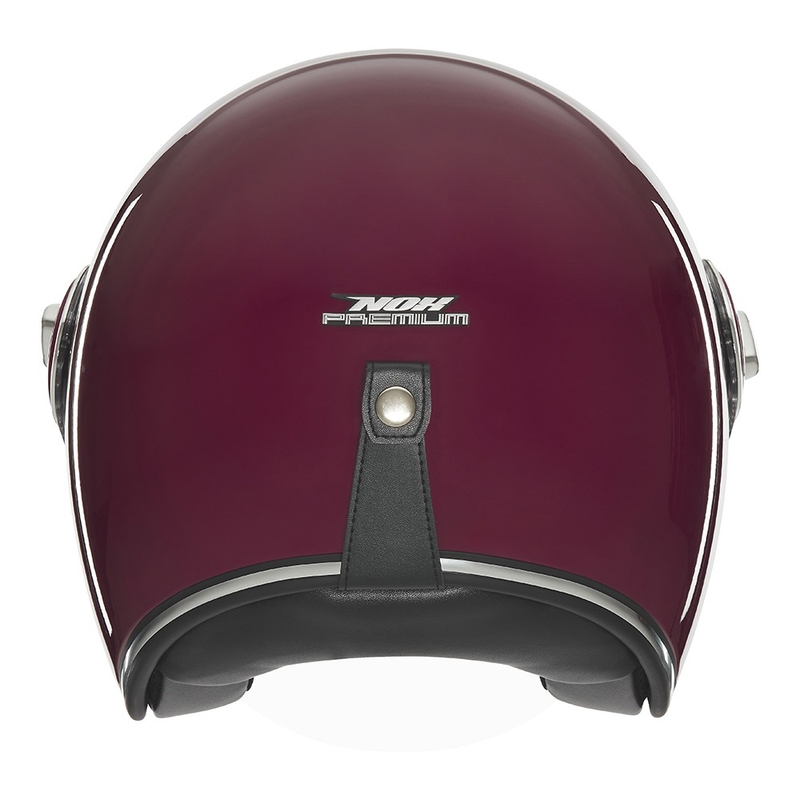 Casque moto ouvert NOX PREMIUM Heritage bordeaux