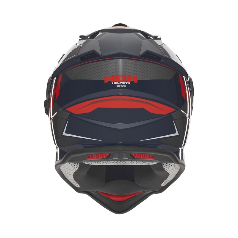 Casque moto Enduro NOX N312 Vapor noir-bleu-rouge