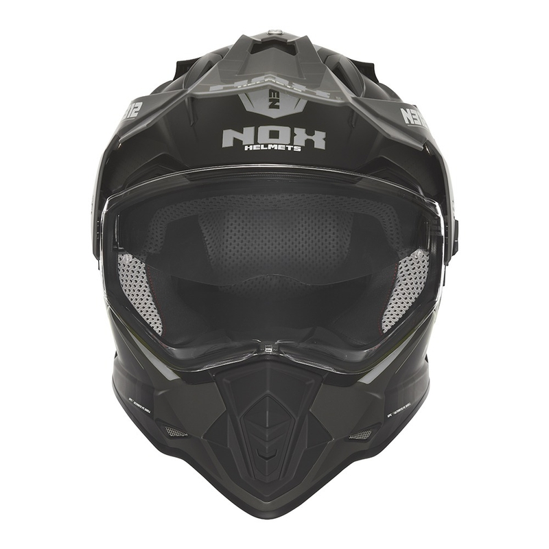 Casque moto Enduro NOX N312 Vapor noir mat-gris