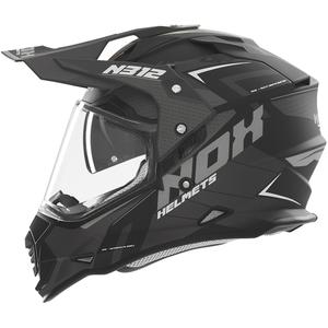 Casque moto Enduro NOX N312 Vapor noir mat-gris