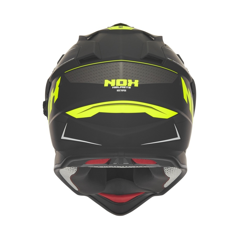 Casque moto Enduro NOX N312 Vapor noir mat-jaune