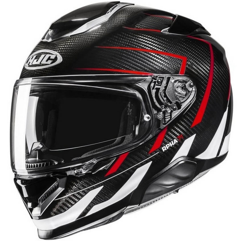 Casque moto intégral HJC RPHA 71 CARBON Cano MC1 noir-rouge-blanc soldes