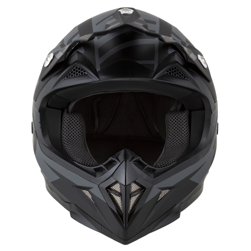 Casque moto moto cross ZED X1.9 Targa gris mat-noir
