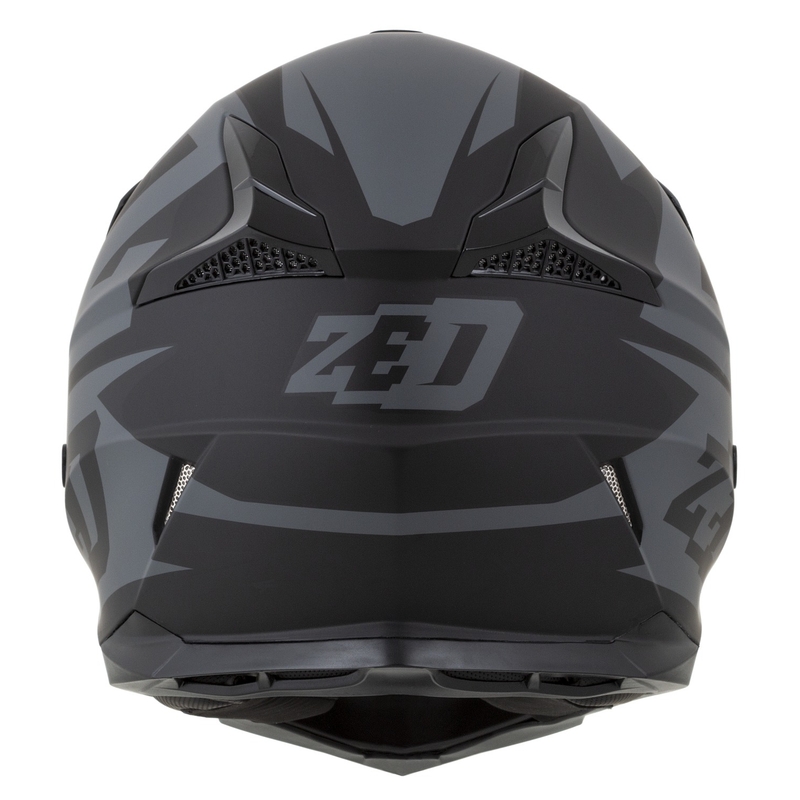 Casque moto moto cross ZED X1.9 Targa gris mat-noir