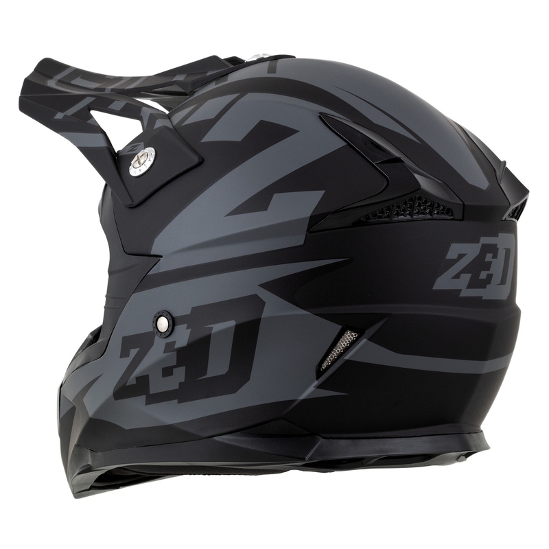 Casque moto moto cross ZED X1.9 Targa gris mat-noir