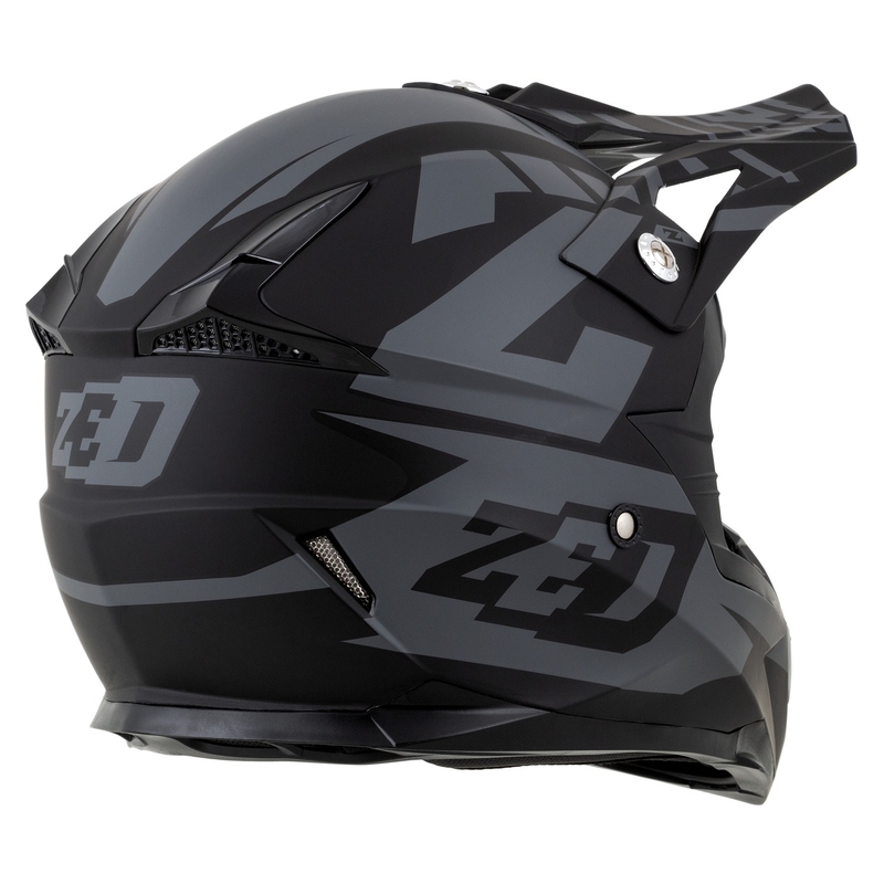 Casque moto moto cross ZED X1.9 Targa gris mat-noir