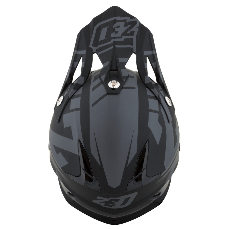 Casque moto moto cross ZED X1.9 Targa gris mat-noir