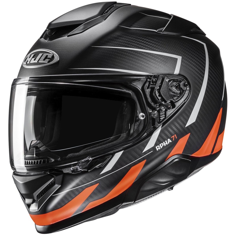 Casque moto intégral HJC RPHA 71 CARBON Cano MC6HSF noir-orange soldes