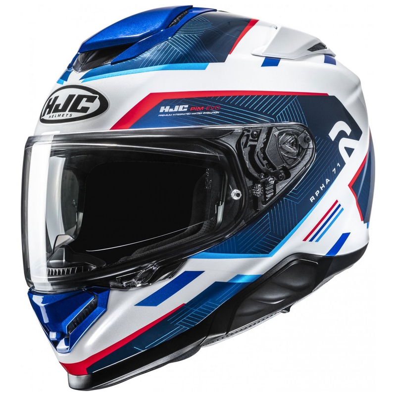 Casque moto intégral HJC RPHA 71 Ellon MC21 blanc-bleu-rouge