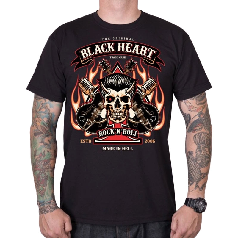 T-shirt Black Heart HillBilly Boy noir