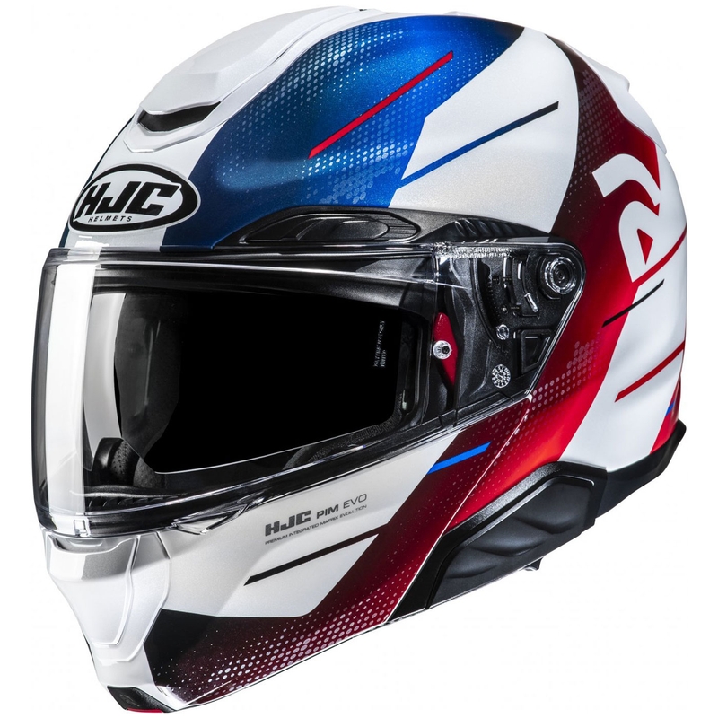 Casque moto modulable HJC RPHA 91 Blat MC21 blanc-bleu-rouge