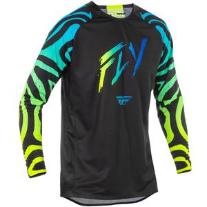 Maillot cross FLY Racing Evolution noir-bleu-jaune fluo