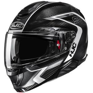 Casque moto modulable HJC RPHA 91 CARBON Lagos MC5 noir-gris