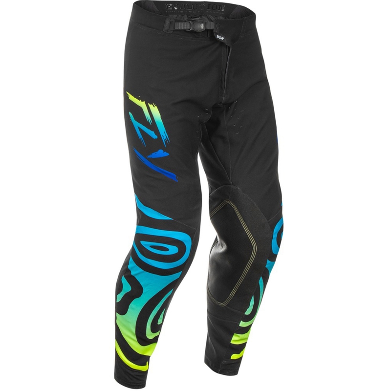 Pantalon cross FLY Racing Evolution noir-bleu-jaune fluo