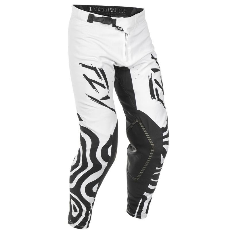 Pantalon cross FLY Racing Evolution blanc-noir