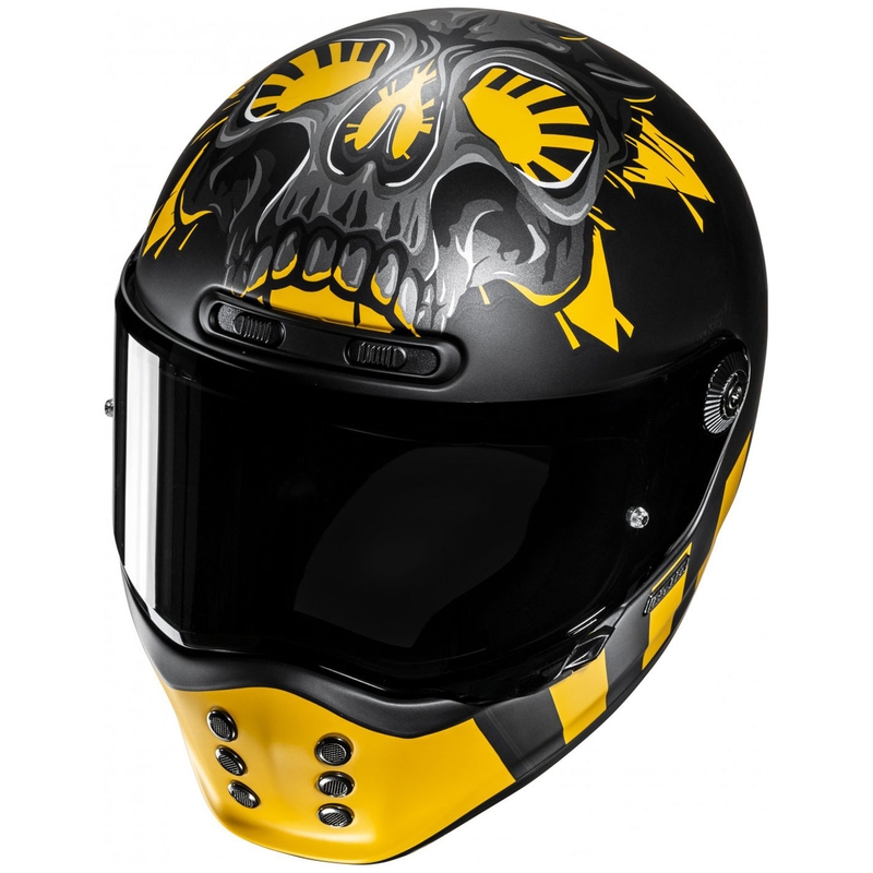 Casque moto intégral HJC V10 Crania MC3SF noir-jaune