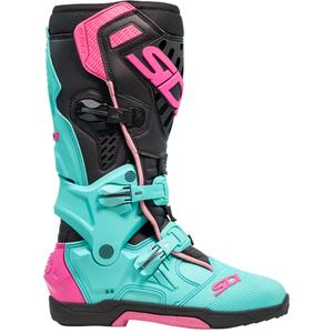 Bottes moto SiDi Crossair menthe-noir-rose