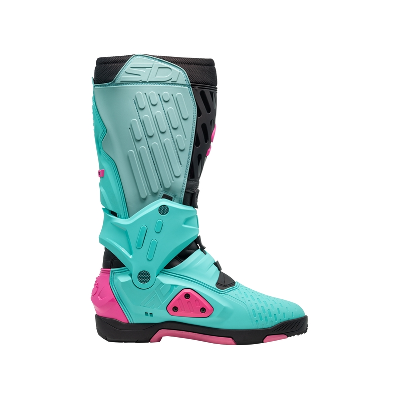 Bottes moto SiDi Crossair menthe-noir-rose
