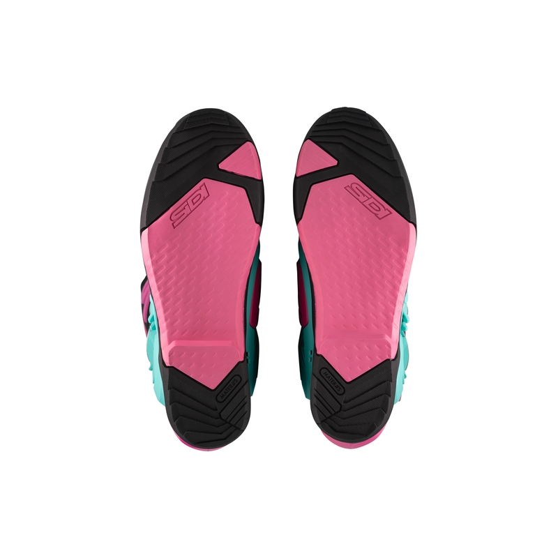 Bottes moto SiDi Crossair menthe-noir-rose