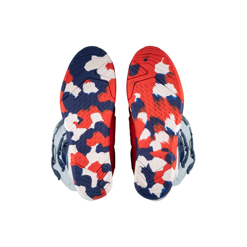 Bottes moto SiDi Crossair X blanc-bleu-rouge