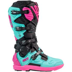 Bottes moto SiDi Crossfire 3 SRS noir-menthe-rose