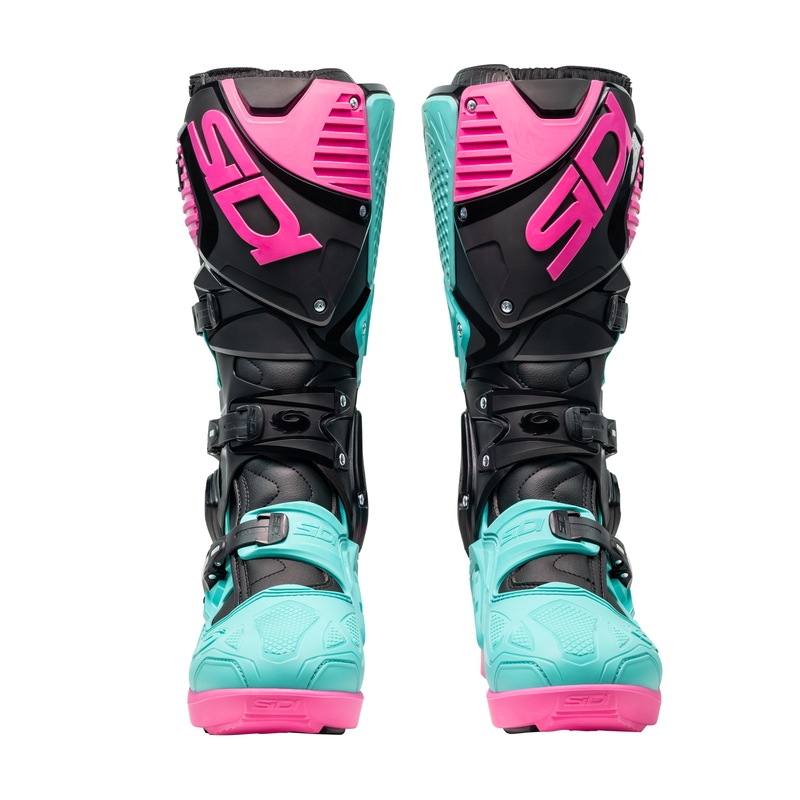 Bottes moto SiDi Crossfire 3 SRS noir-menthe-rose