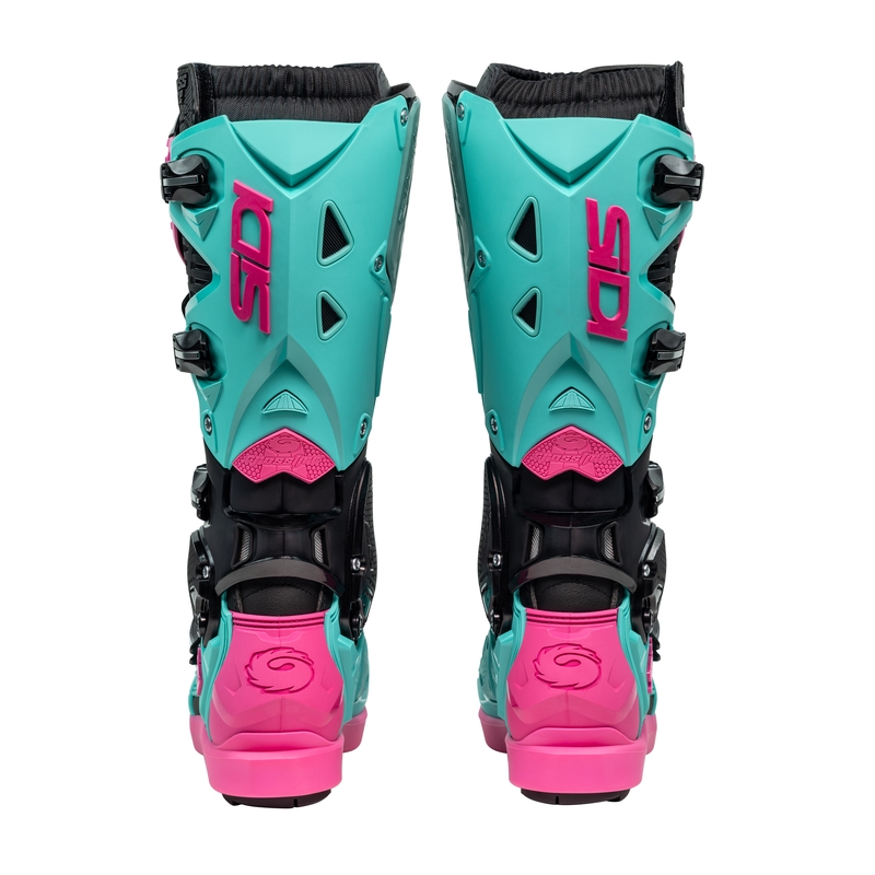 Bottes moto SiDi Crossfire 3 SRS noir-menthe-rose