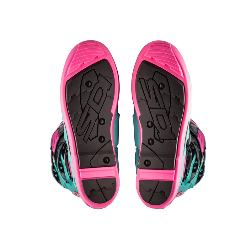 Bottes moto SiDi Crossfire 3 SRS noir-menthe-rose