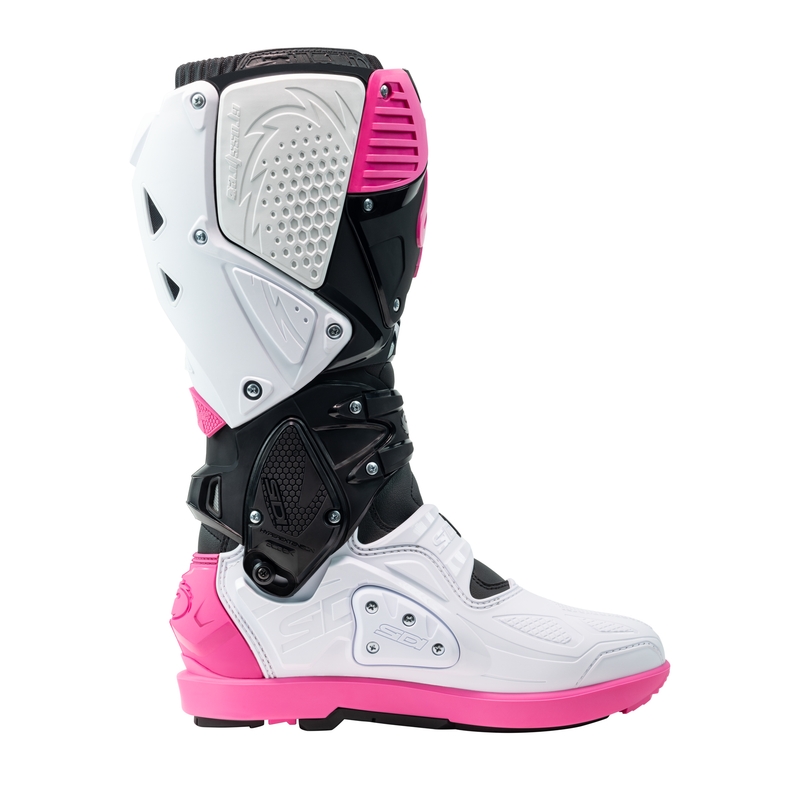 Bottes moto SiDi Crossfire 3 SRS noir-blanc-rose