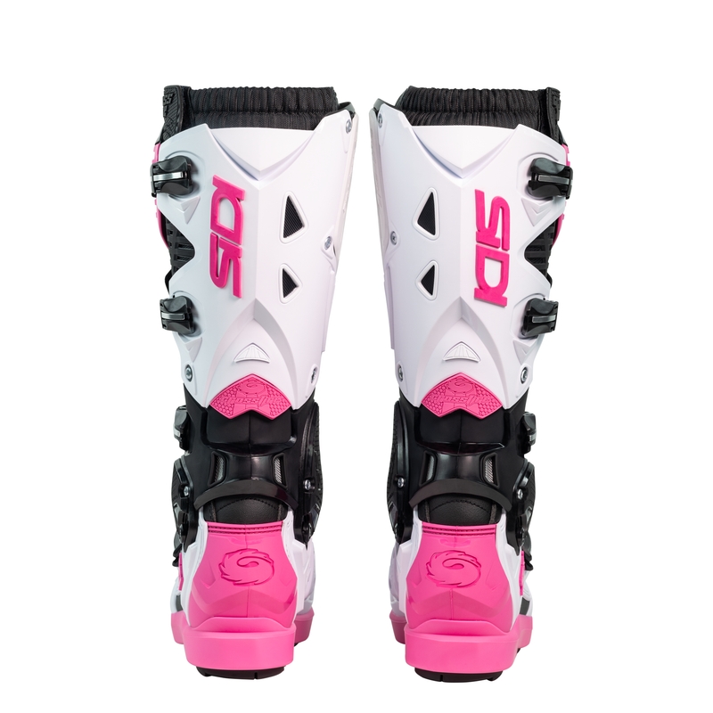 Bottes moto SiDi Crossfire 3 SRS noir-blanc-rose