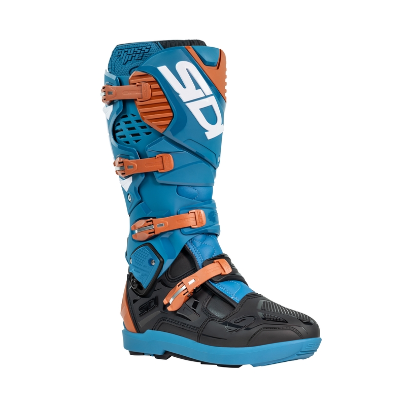 Bottes moto SiDi Crossfire 3 SRS bleu-bronze