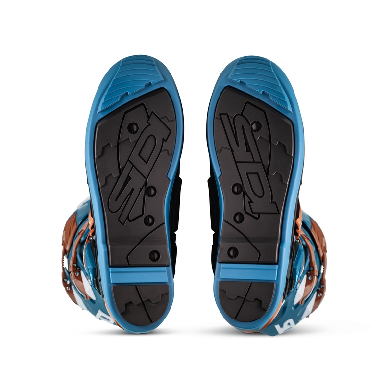 Bottes moto SiDi Crossfire 3 SRS bleu-bronze