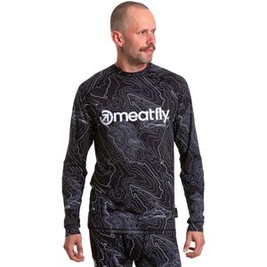 T-shirt thermique homme Meatfly Avery noir-blanc