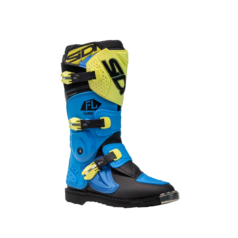 Bottes motocross enfant SiDi Flame bleu-jaune-noir