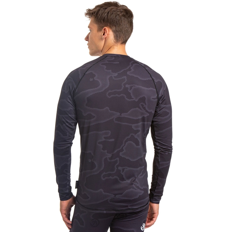 T-shirt thermique homme Meatfly Avery noir-gris