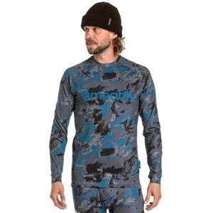 T-shirt thermique homme Meatfly Avery bleu-gris camo