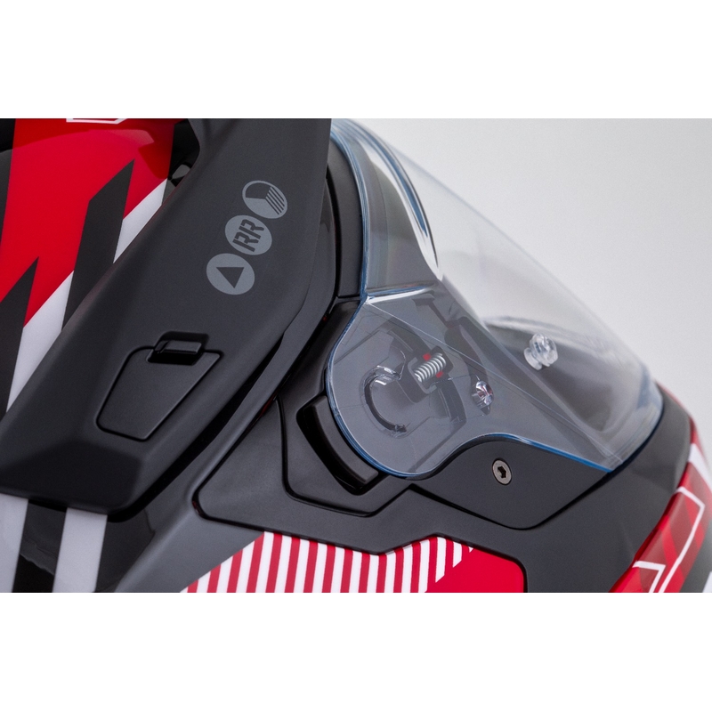 Casque enduro Cassida Road Runner TechniX rouge-noir-blanc-gris