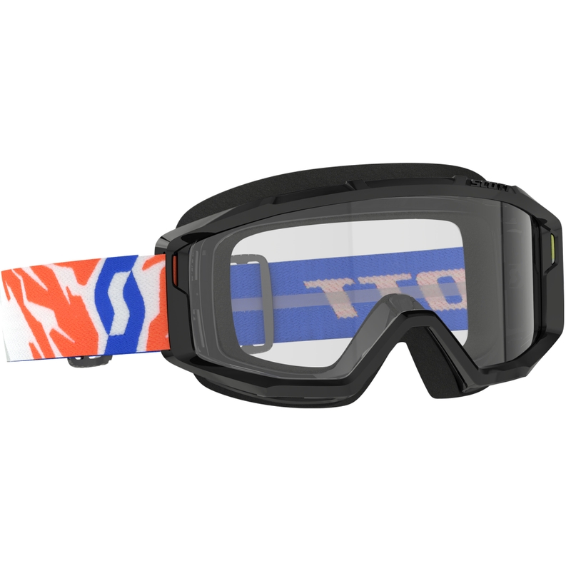 Lunettes de motocross enfant SCOTT Primal Youth noires avec plexiglas transparent soldes